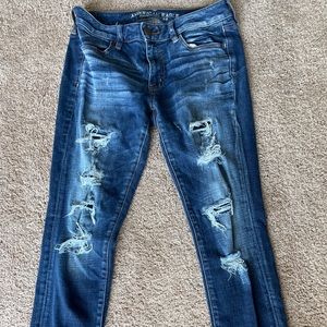 American Eagle ripped jeggings size 8